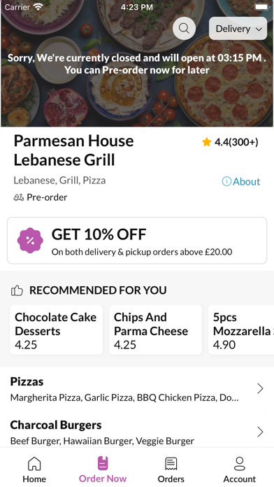 Parmesan House Lebanese Grill Screenshot
