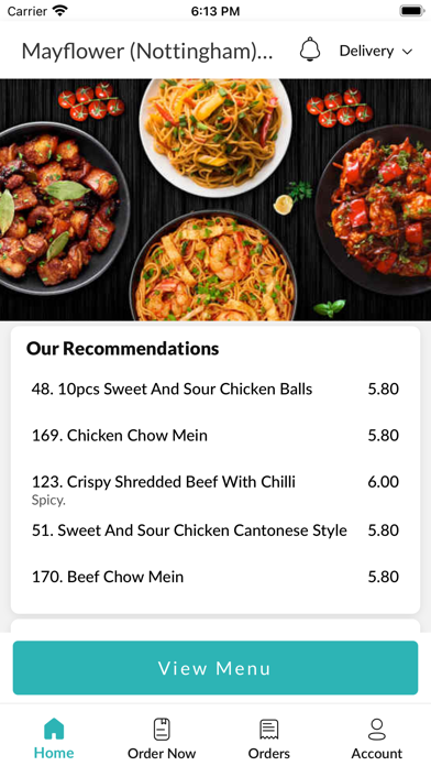 Mayflower Chinese Takeaway Screenshot