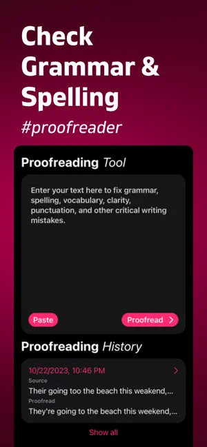 Proofreader: Grammar Check screenshot 1