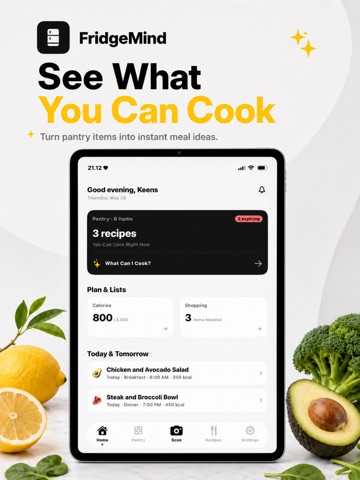 FridgeMind: AI Pantry & Meals iPad screenshot