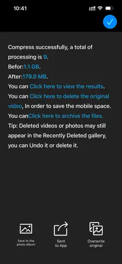 Capture d'écran de Compresseur Vidéo Et Photo sur iPhone 3