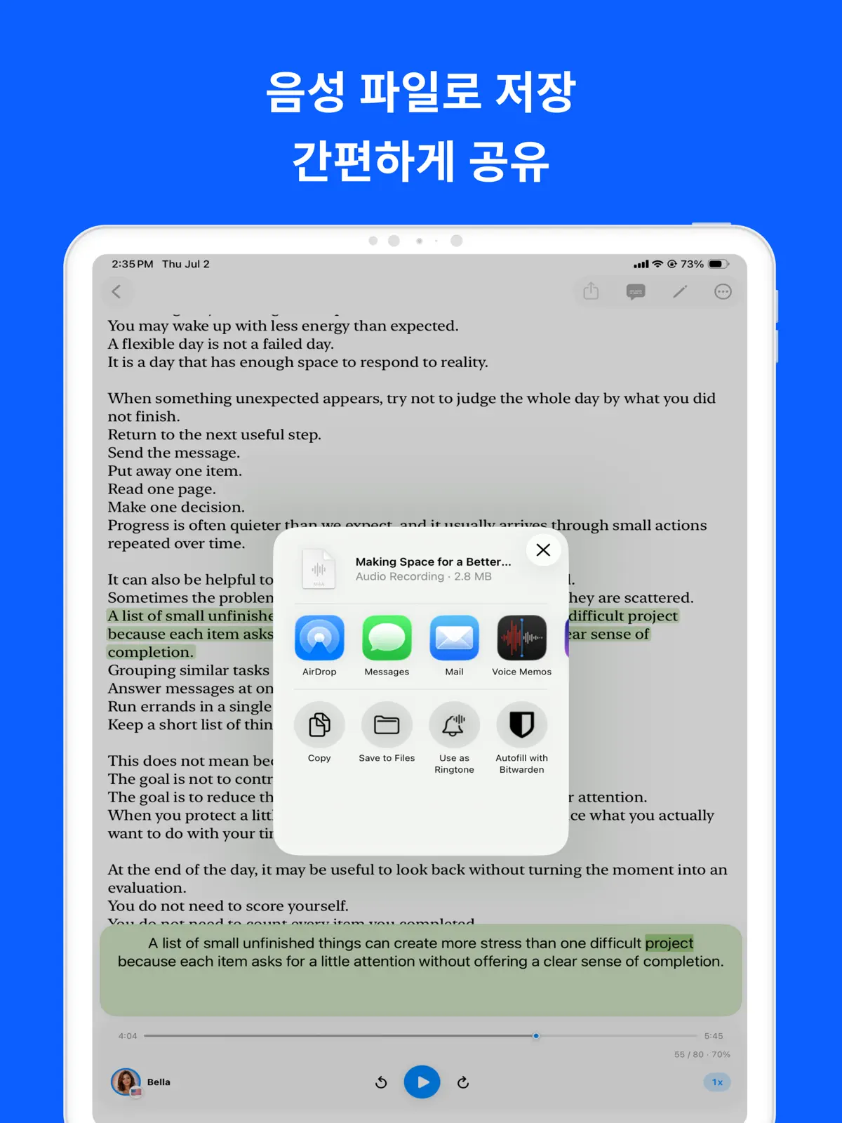 Local TTS - 글 읽어주는 앱·텍스트 뷰어 iPad screenshot 4