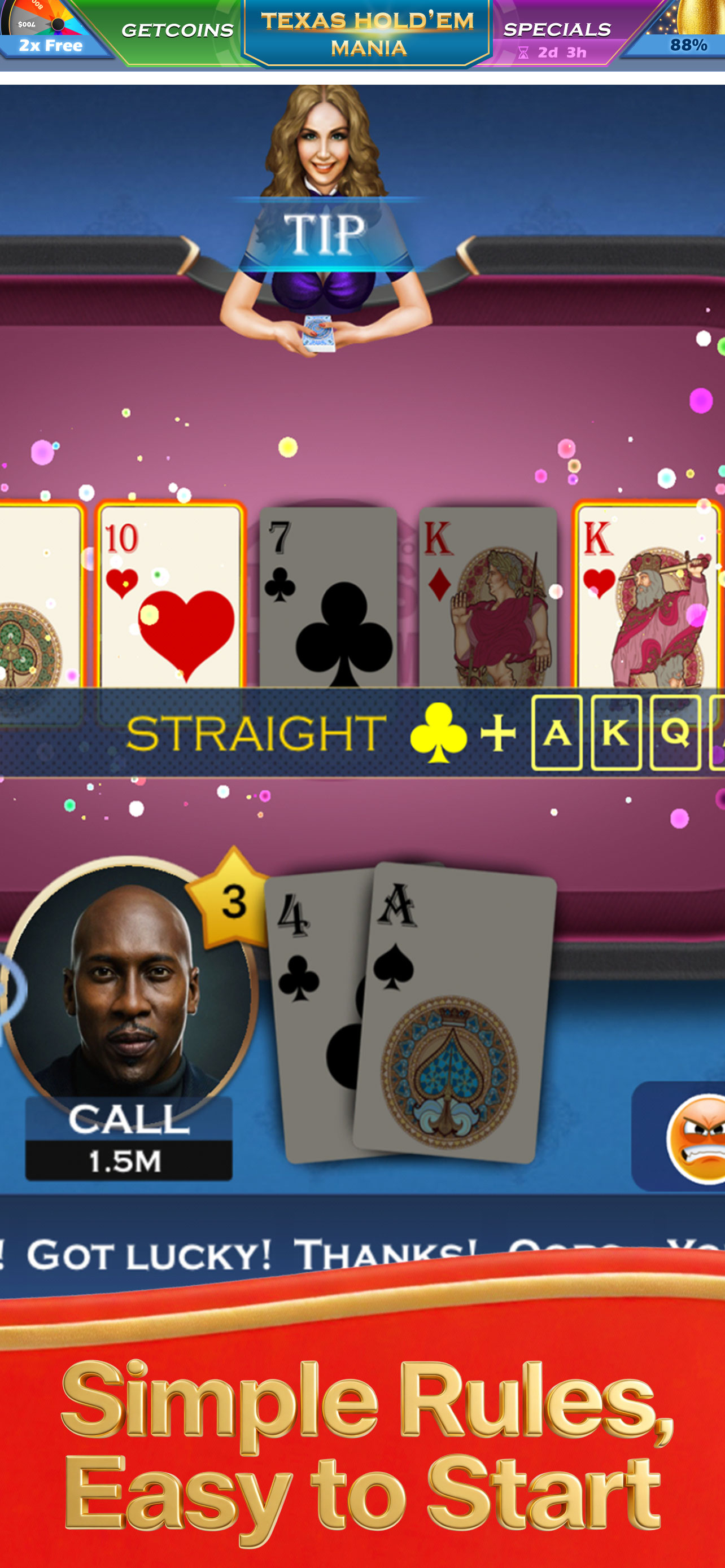 Texas Holdem Mania®-No Rake!