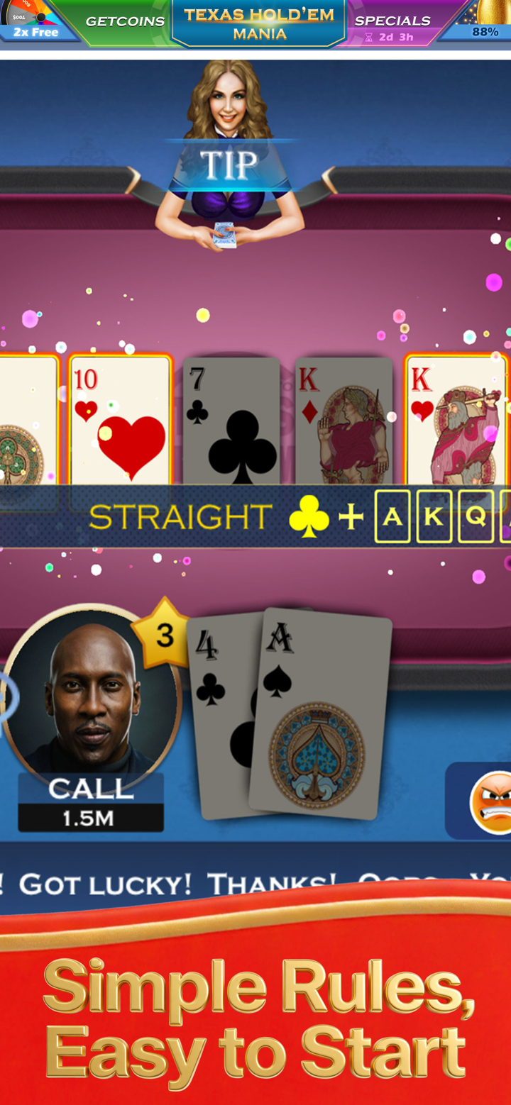 Texas Holdem Mania®-No Rake! screenshot 3