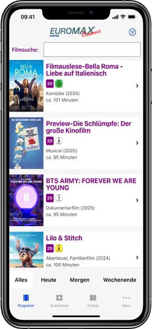 EUROMAX Cinemas screenshot 1