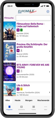 EUROMAX Cinemas Screenshot 1 of 3