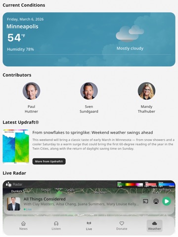 MPR News iPad screenshot