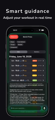 Genova - AI Workout Tracker iPhone screenshot