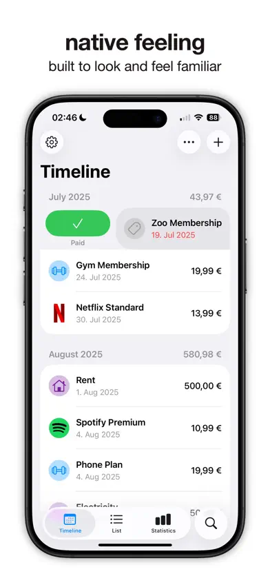 ClutterFree Expenses screenshot 1