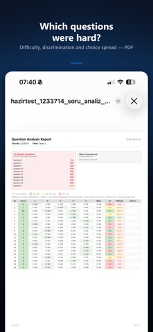 HazirTest — OMR Sheet Scanner Screenshot 8 of 8
