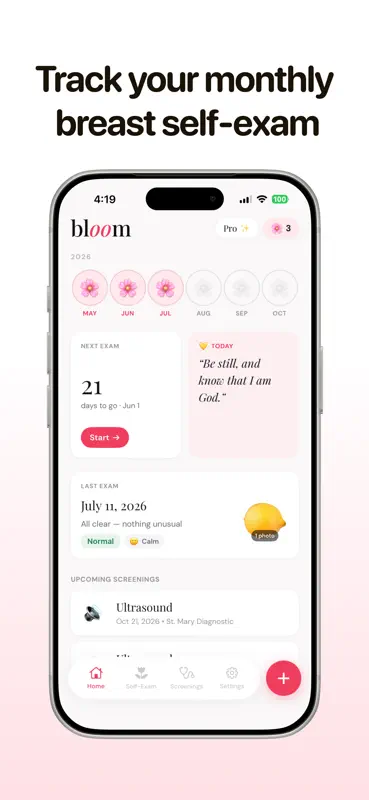 Bloom: Monitor Breast Health screenshot 1 of 5
