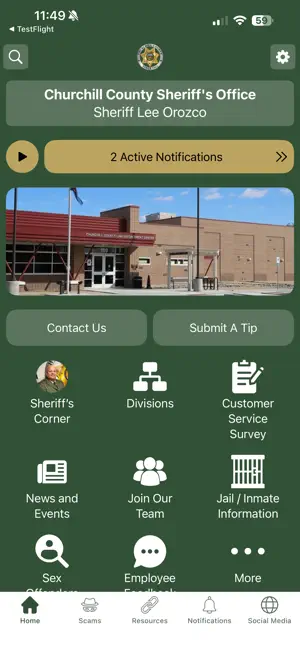 Churchill County Sheriff NV screenshot 1