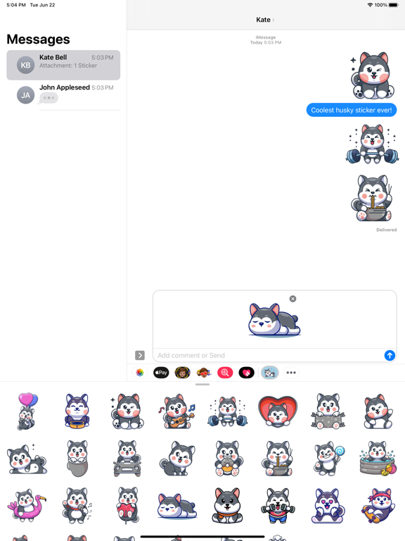 Screenshot #5 pour Husky Woof Stickers