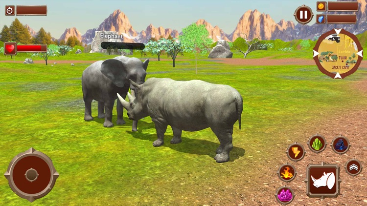 Virtual Wild Rhino Family Sim screenshot-3