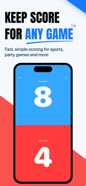 Scoreboard: Score Keeper App iPhone screenshot 1