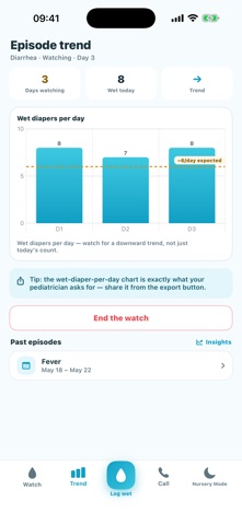 BabyHydrate - Wet Diaper Watch screenshot