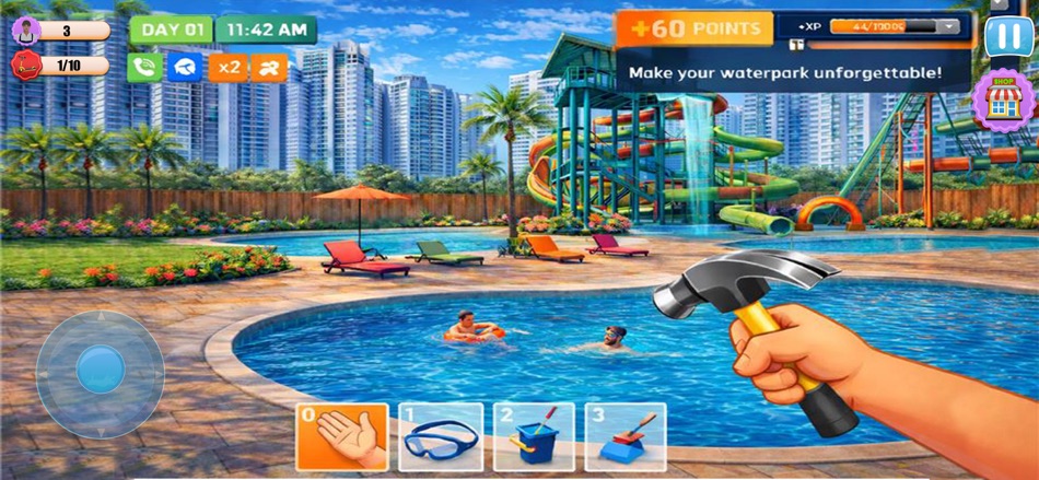 #3. Waterpark Kingdom Simulator (iOS) โดย: Syed Zain