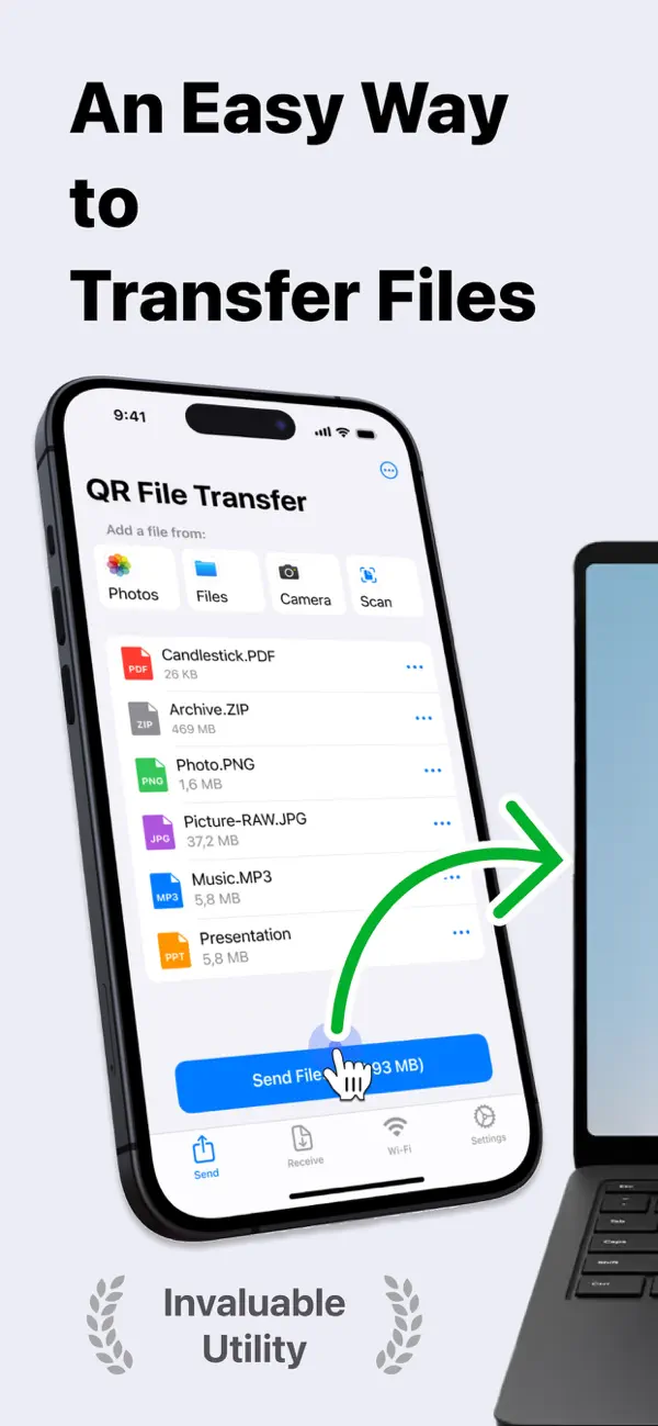 Screenshot #1 pour Smart Move QR File Transfer
