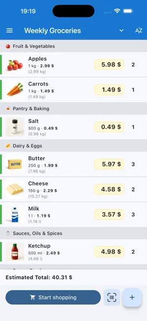 Zelistix - Shopping List screenshot 1