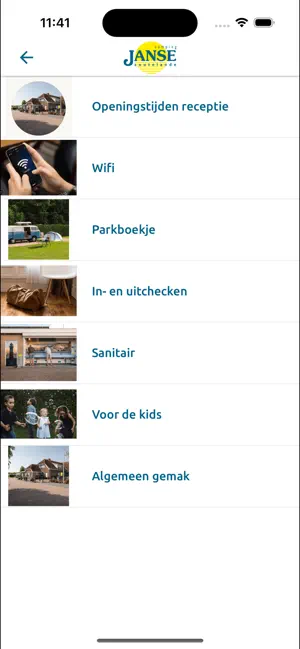 Camping Janse App screenshot 2