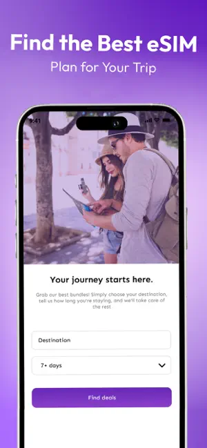 Roamvy: eSIM Travel Data Plans screenshot 1