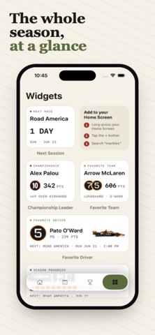 Marbles: IndyCar Widgets Screenshot 6 of 6