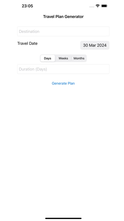 Travel Plan Generator