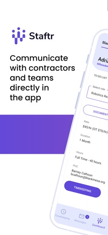 Staftr | Contractor Staffing iPhone screenshot