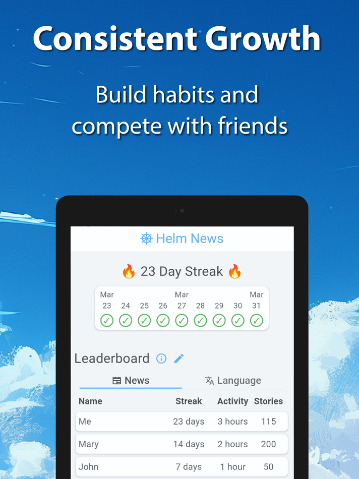 #4. Helm: Read & Learn Languages (iOS) 由: Helm News Inc.
