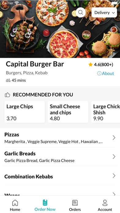Capital Burger Bar Screenshot