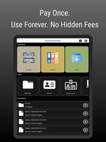 PDF Scanner OCR: Smart Scan iPad screenshot