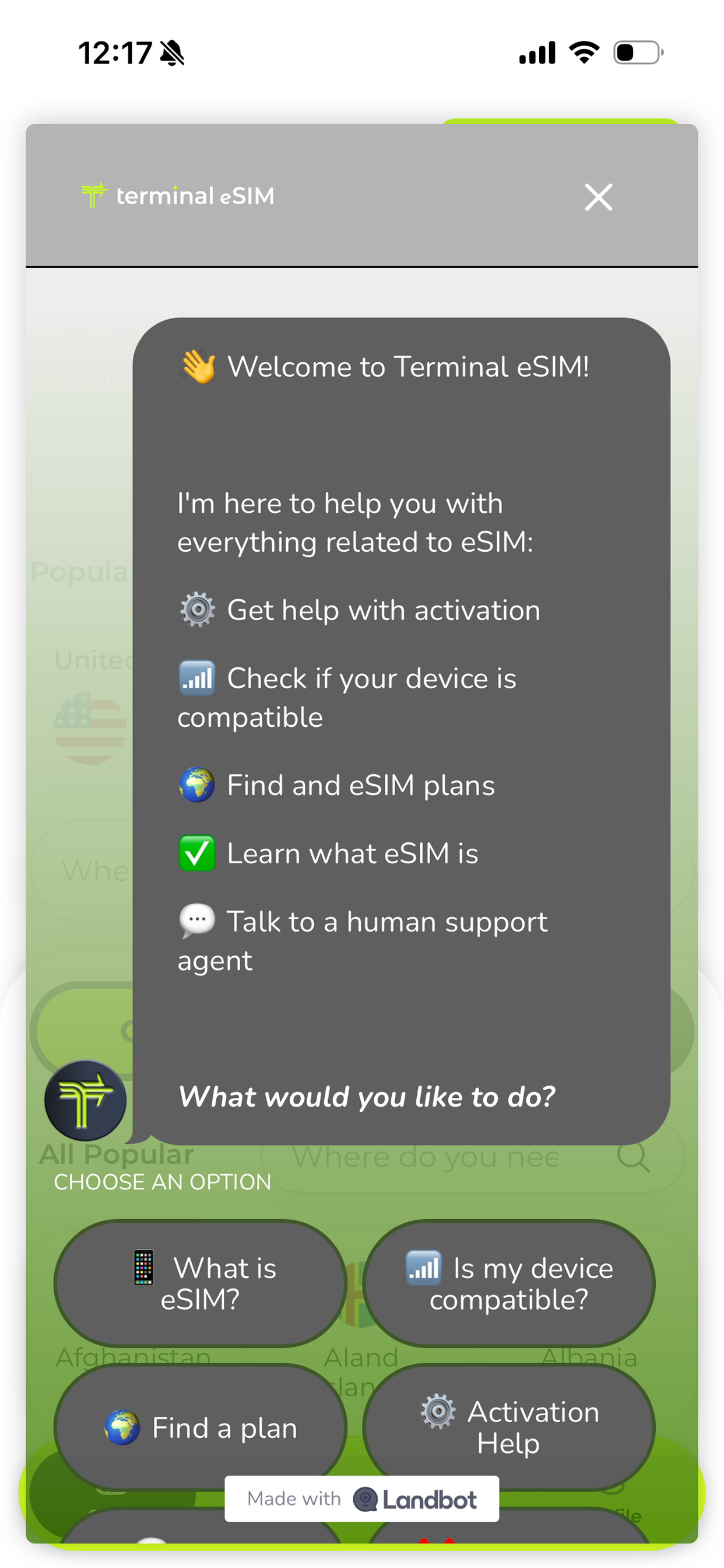 Terminal eSIM