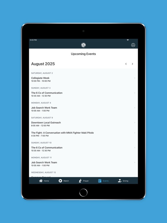 Houston's First Baptist Church iPad screenshot 4 - Lifestyle app