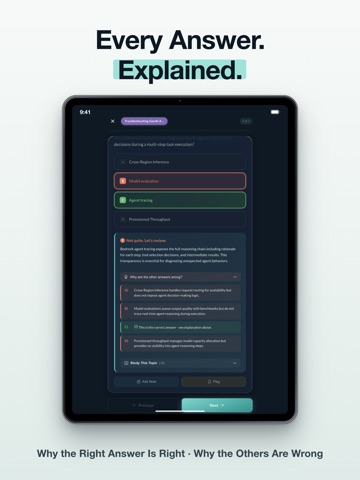 AWS AI Developer Exam Prep iPad screenshot