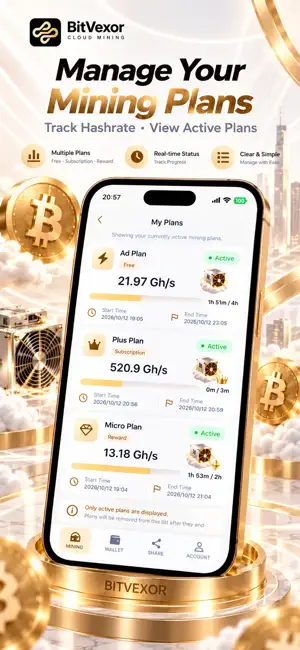 BitVexor - BTC Cloud Mining screenshot 3