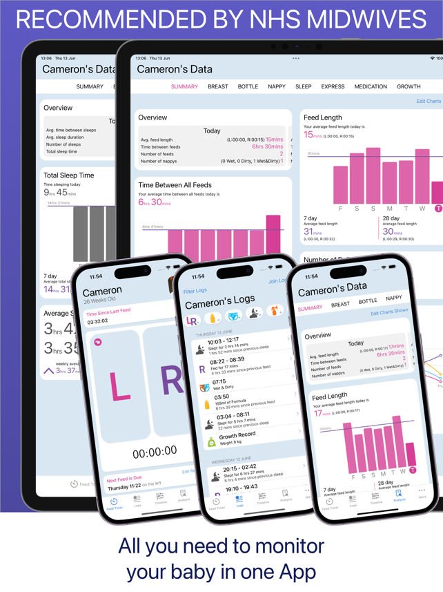 Baby Feed Timer, breastfeeding Screenshot