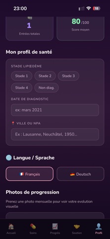 LipoCare iPhone screenshot