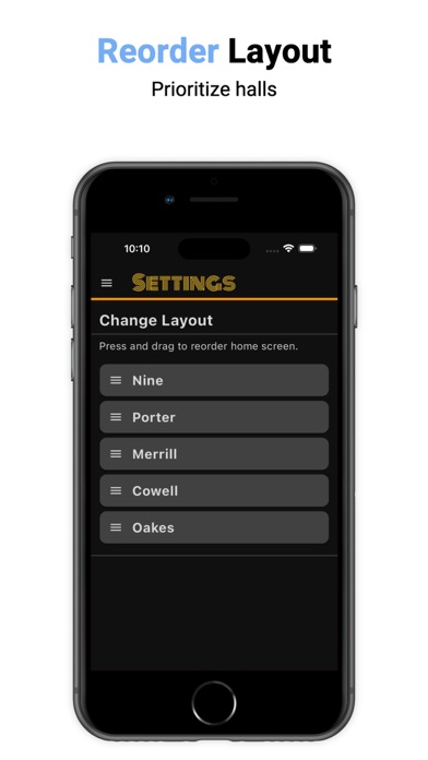 UCSC Menu Screenshot