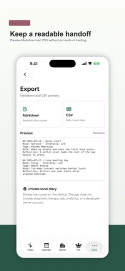 Capture d'écran de Mood Diary - Emotion Tracker sur iPhone 6