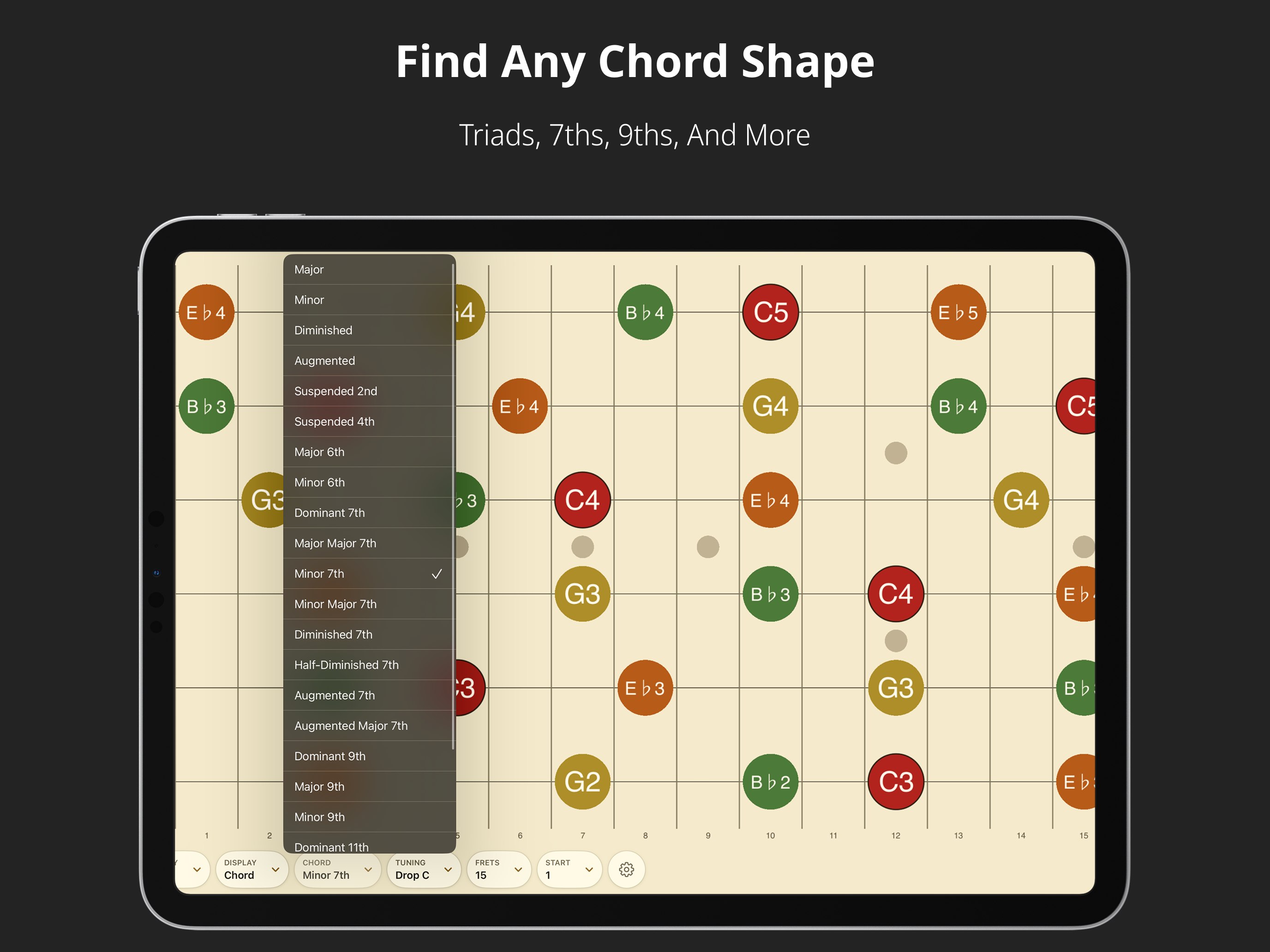 FretBud - Chord & Scales AUv3 screenshot 10