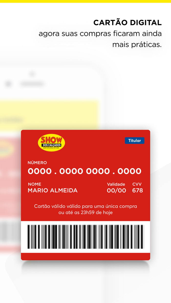 Cartão Show dos Calçados