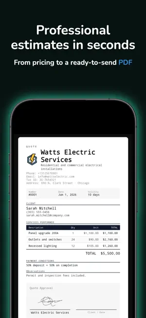 Estimate Right: Invoice Maker screenshot 2