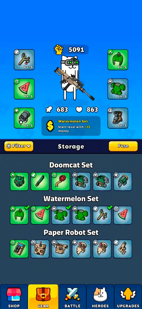 Gun Hero: Cat Survival Shooter Hack screenshot 11 - game app interface