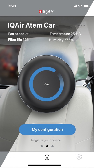 IQAir Atem Car & Desk Screenshot