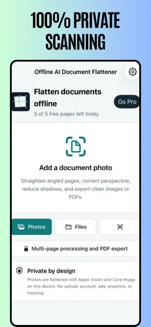 Offline AI Document Flattener screenshot 1