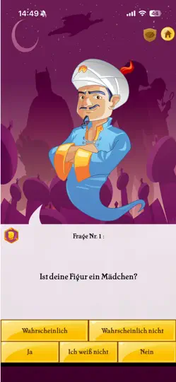 Screenshot von Akinator auf dem iPhone 2