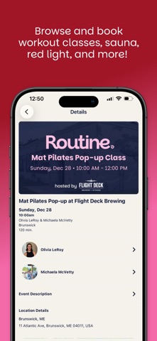 Routine Brunswick iPhone screenshot
