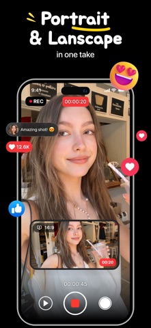 Dual Camera Recorder: MultiCam iPhone screenshot