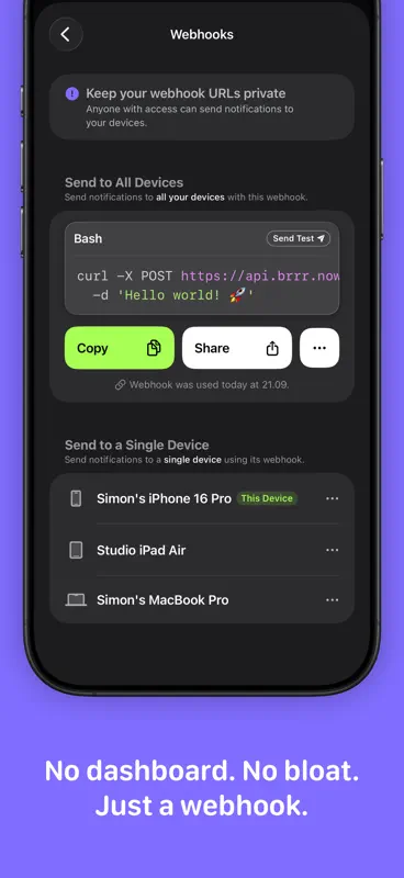 brrr • send push notifications screenshot 4 of 6