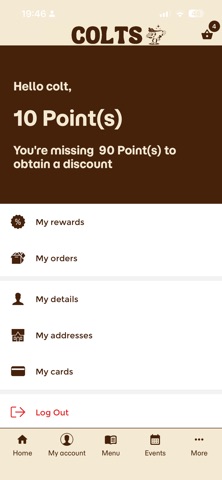 Colts Coffee screenshot